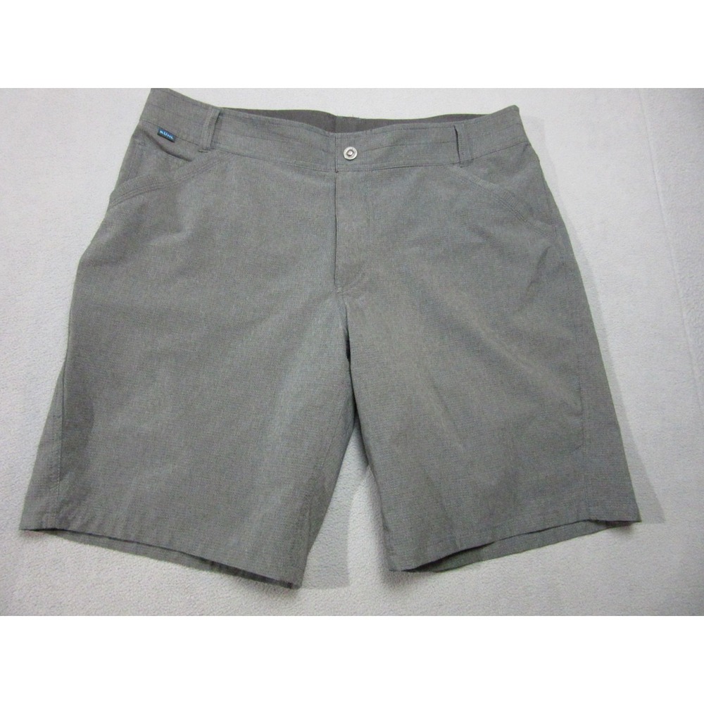 KUHL Shorts Mens 40 Gray Canvas Vortex Mountains Outdoor Hiking Casual Stretch